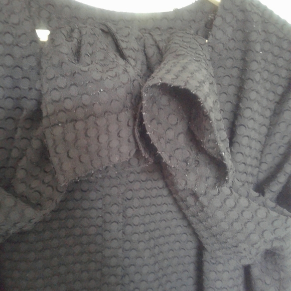 Womens Black Multilayered Blouse L - Picture 2 of 9